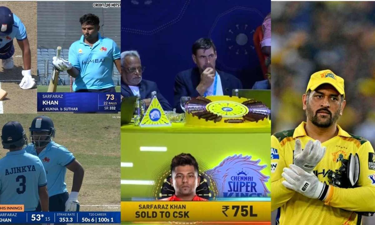 IPL 2026 में अनसोल्ड रह गये थे सरफराज खान, तभी अचानक धोनी का आया फोन, सुबह 22 गेंद 73 ठोकी, शाम को लगी बोली
