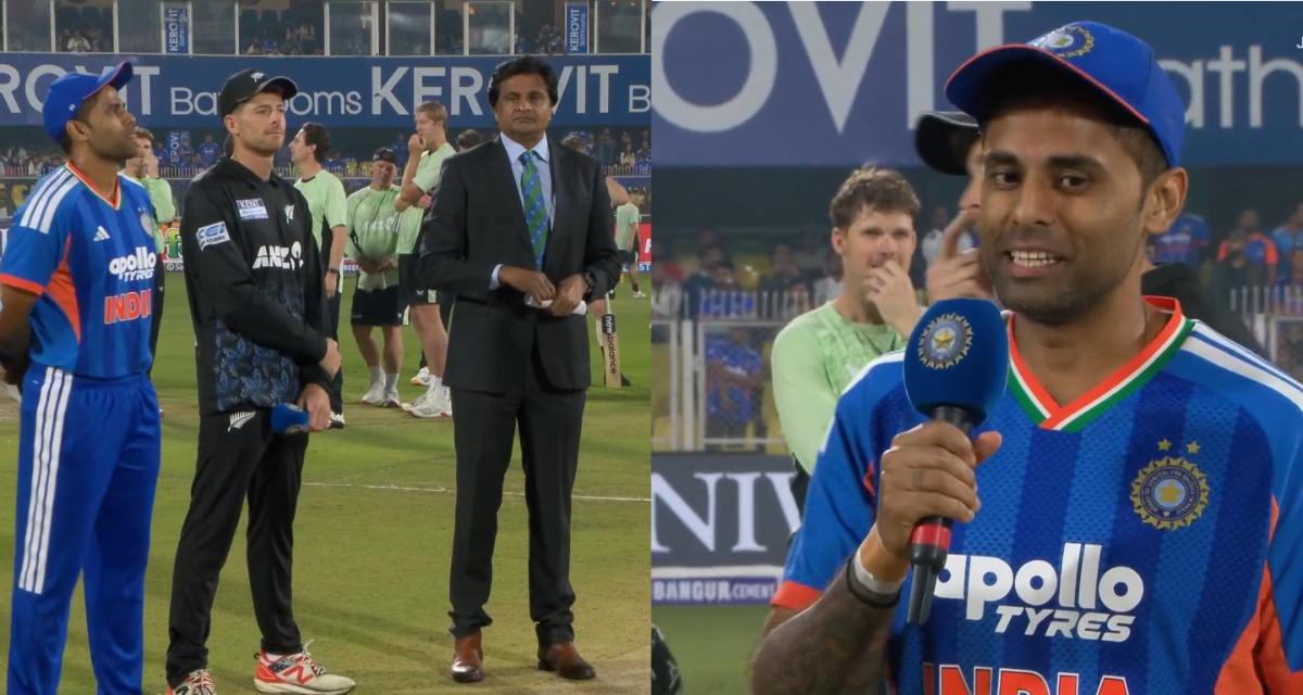 IND vs NZ: टॉस जीतने के बाद सूर्या ने हर्षित को नही अर्शदीप को किया बाहर, किये 2 बड़े बदलाव, देखें प्लेइंग XI