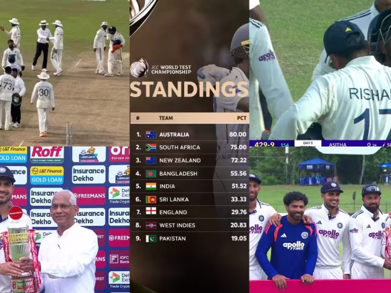 WTC POINT TABLE: दूसरा टेस्ट ड्रा होते ही भारत को लगा बड़ा झटका! अब WTC फाइनल में पहुँचने के लिए करना होगा ये काम